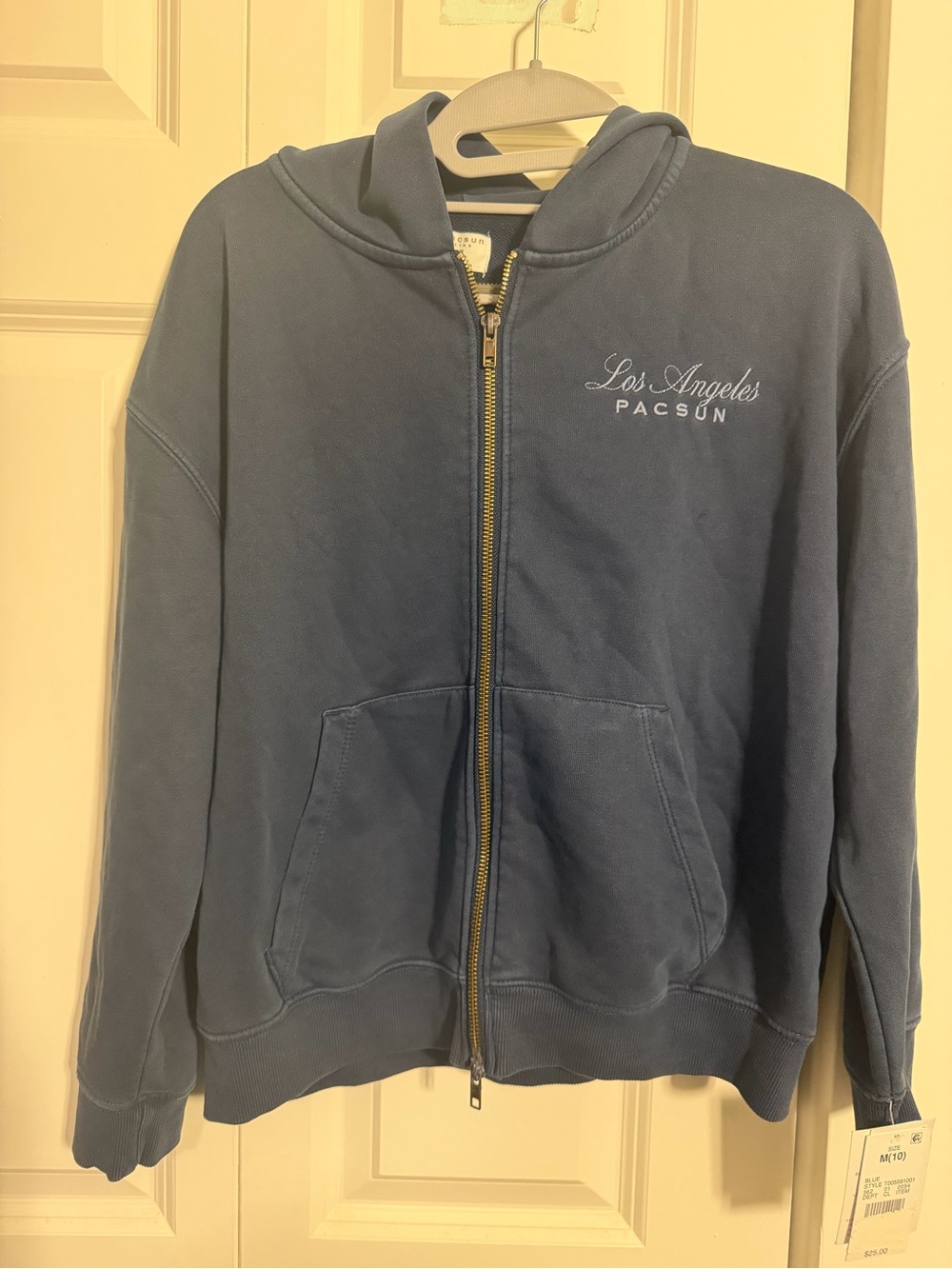 PacSun Kids Los Angeles Zip-Up Hoodie Jacket - Dusty Blue